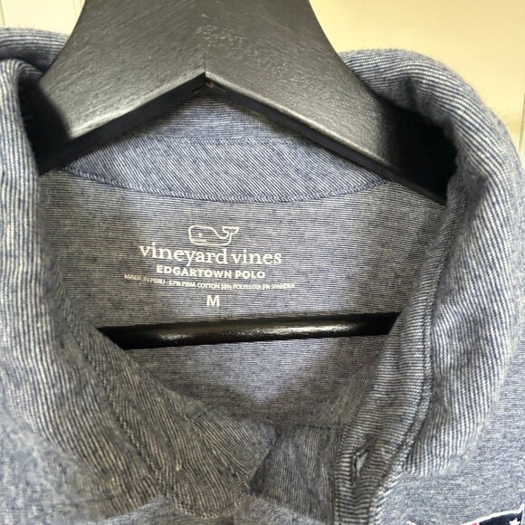 Vineyard Vines Men's Navy New England Patriots Edgartown Tri-Blend Polo Medium - Picture 3 of 3